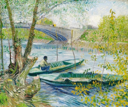 Picture of FISHING IN SPRING, THE PONT DE CLICHY (ASNIÈRES) (1887)