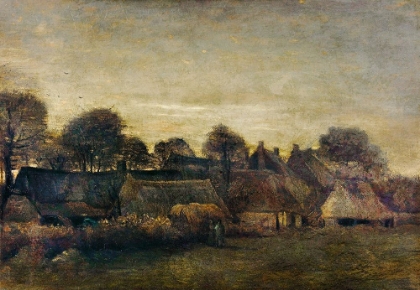Picture of FARMING VILLAGE AT TWILIGHT (1884)