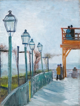 Picture of TERRACE AND OBSERVATION DECK AT THE MOULIN DE BLUTE-FIN, MONTMARTRE (1887)