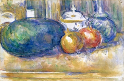 Picture of STILL-LIFE WITH A WATERMELON AND POMEGRANATES