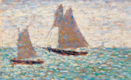 Picture of TWO SAILBOATS AT GRANDCAMP