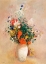 Picture of VASE OF FLOWERS (PINK BACKGROUND) 