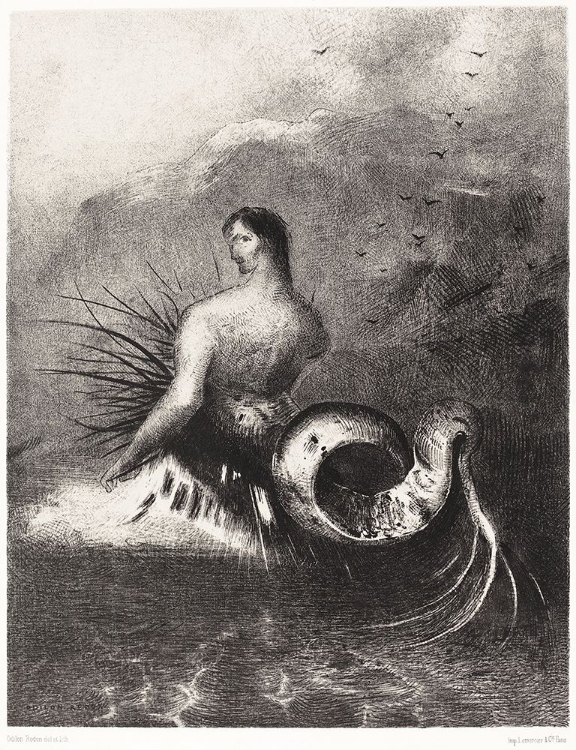 Picture of THE SIREN CLOTHED IN BARBS, EMERGED FROM THE WAVES