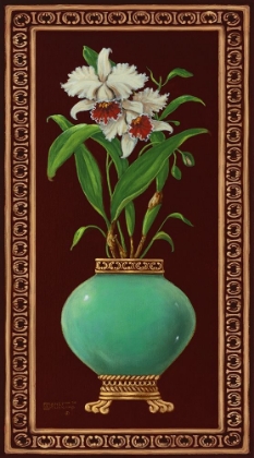 Picture of GINGER JAR WITH ORCHIDS I