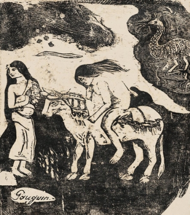 Picture of THE RAPE OF EUROPA, FROM THE SUITE OF LATE WOOD-BLOCK PRINTS