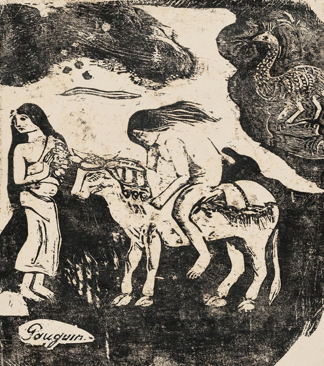 Picture of THE RAPE OF EUROPA, FROM THE SUITE OF LATE WOOD-BLOCK PRINTS