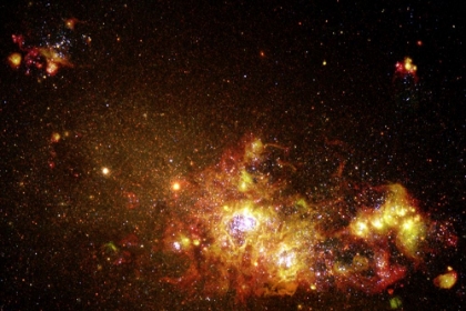 Picture of FIREWORKS OF STAR FORMATION LIGHT UP A GALAXY