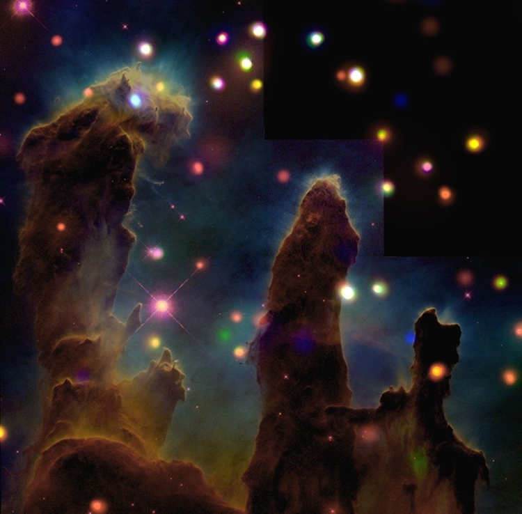 Picture of THE EAGLE NEBULA, PILLARS OF CREATION