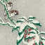 Picture of SPARROWS ON SNOWY BERRY BUSH