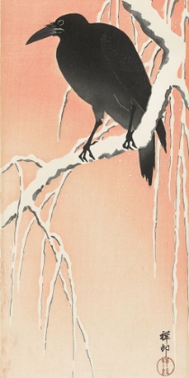 Picture of CROW ON SNOWY BRANCH