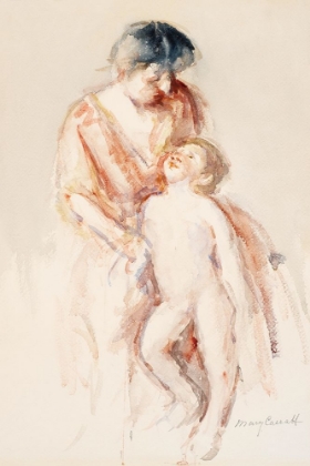 Picture of WOMAN WITH NUDE BOY AT HER LEFT