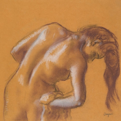 Picture of NUDE LADY. BATHER DRYING HERSELF
