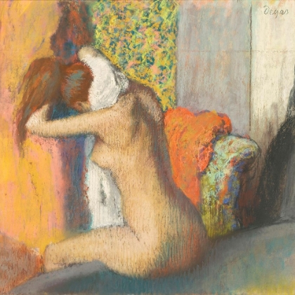 Picture of AFTER THE BATH, WOMAN DRYING HER NAPE