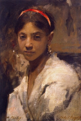Picture of HEAD OF A CAPRI GIRL, 1878
