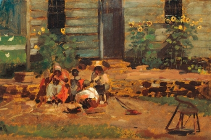 Picture of SKETCH OF A COTTAGE YARD