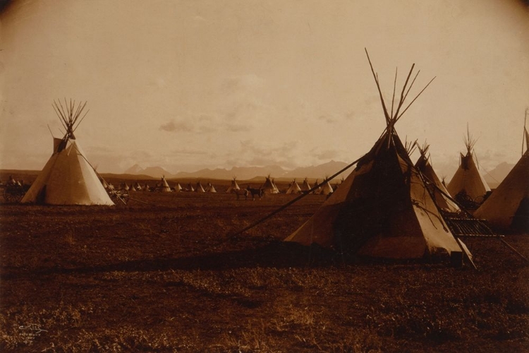 Picture of PIEGAN ENCAMPMENT, CA. 1900