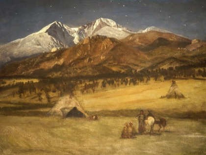 Picture of INDIAN ENCAMPMENT - EVENING