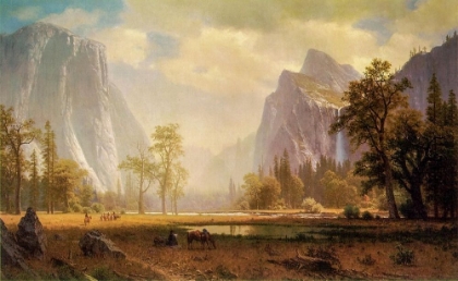 Picture of LOOKING UP THE YOSEMITE VALLEY