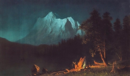 Picture of MOUNTAINOUS LANDSCAPE BY MOONLIGHT
