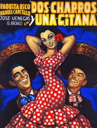 Picture of MEXICAN MOVIE POSTER DOS CHARROS Y UNA GITANA