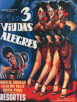 Picture of MEXICAN MOVIE POSTER MIS 3 VIUDAS ALEGRES