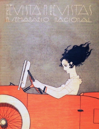 Picture of MEXICAN MAGAZINE COVER 1920 WOMAN IN CAR