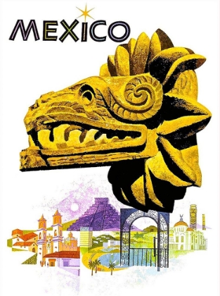 Picture of MEXICO QUETZALCOATL TRAVEL POSTER