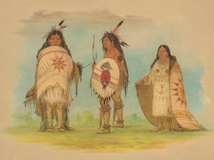 Picture of THREE RICCARREE INDIANS, 1861