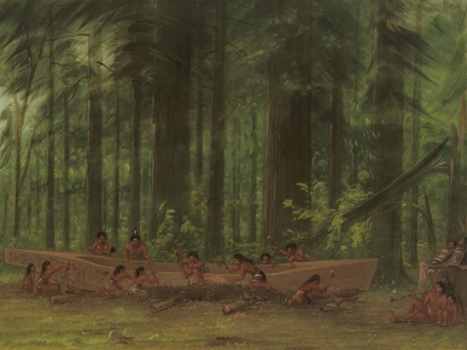 Picture of EXCAVATING A CANOE NAYAS INDIANS
