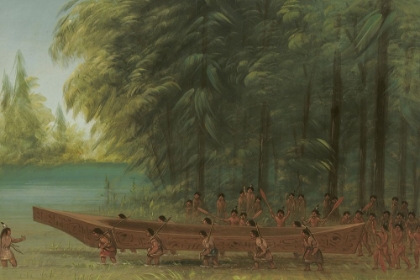 Picture of LAUNCHING A CANOE NAYAS INDIANS