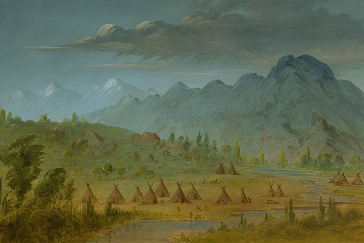 Picture of A CROW VILLAGE AND THE SALMON RIVER MOUNTAINS
