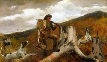 Picture of A HUNTSMAN AND DOGS