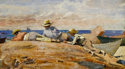 Picture of THREE BOYS ON THE SHORE