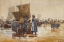 Picture of FISHERFOLK ON THE BEACH AT CULLERCOATS