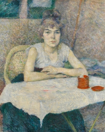 Picture of YOUNG WOMAN AT A TABLE, POUDRE DE RIZ