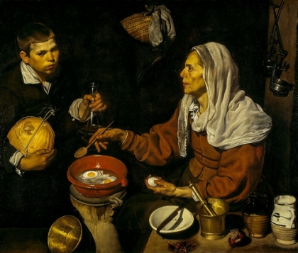 Picture of OLD WOMAN FRYING EGGS