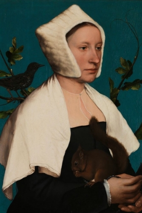 Picture of PORTRAIT OF A LADY WITH A SQUIRREL AND A STARLING