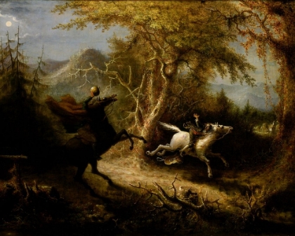 Picture of THE HEADLESS HORSEMAN PURSUING ICHABOD CRANE