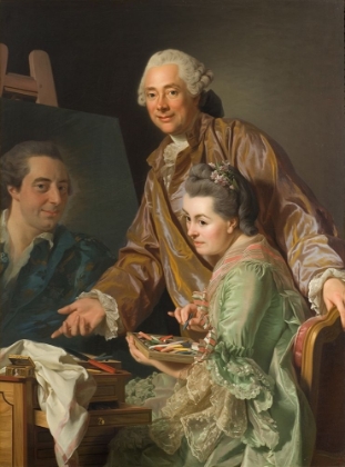 Picture of SELF-PORTRAIT WITH HIS WIFE, MARIE-SUZANNE GIROUST, PAINTING HENRIK WILHELM PEILL