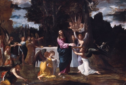 Picture of CHRIST IN THE WILDERNESS, SERVED BY ANGELS