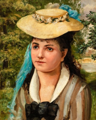 Picture of LISE IN A STRAW HAT 1866