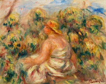 Picture of WOMAN WITH HAT IN A LANDSCAPE 1918