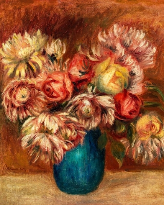 Picture of FLOWERS IN A GREEN VASE 1912