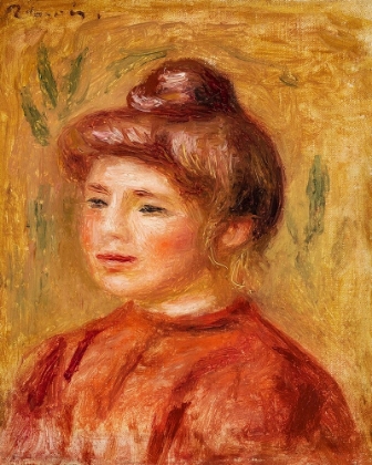 Picture of BUST OF WOMAN IN RED 1908