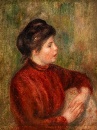 Picture of WOMAN LEANING ON A CHAIR