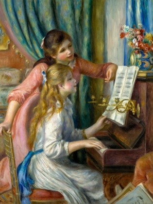 Picture of TWO YOUNG GIRLS AT THE PIANO