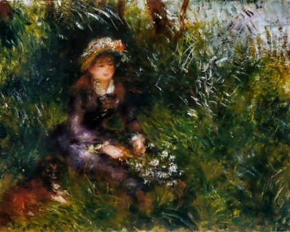 Picture of MADAME RENOIR WITH THE DOG