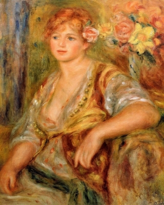 Picture of BLONDE GIRL WITH A ROSE