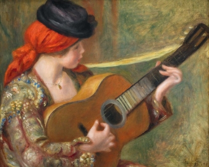 Picture of YOUNG SPANISH WOMAN WITH A GUITAR