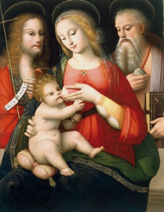 Picture of MADONNA WITH CHILD AND SAINTS JOHN THE BAPTIST AND GIROLAMO